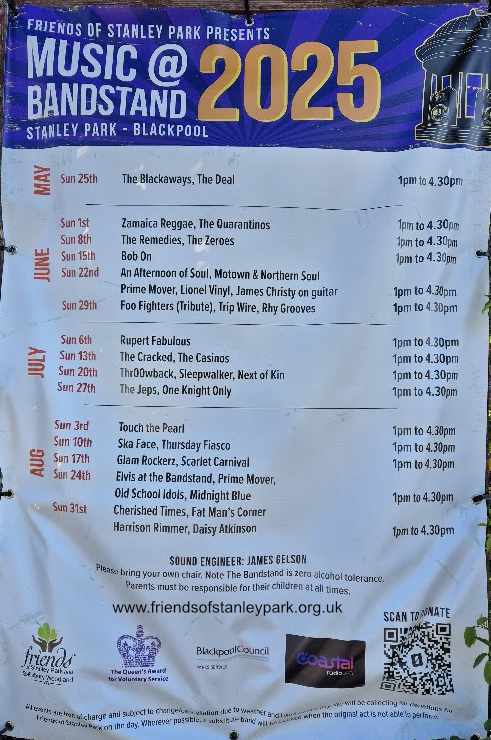 Stanley Park Bandstand Shows Summer 2025