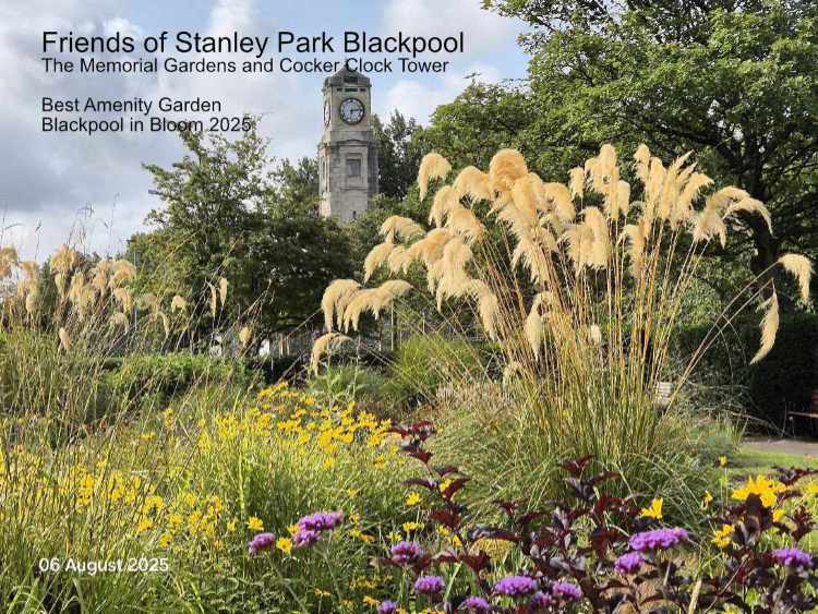 Memorial Garden and Cocker Tower in Stanley Park Blackpool