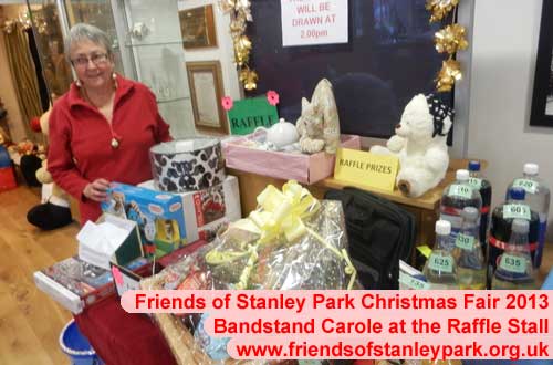 Carole at the Raffle Stall, Stanley Park Blackpool