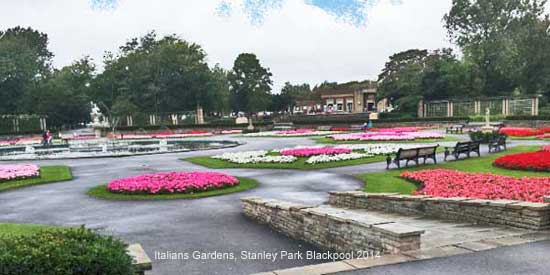 Italian Gardens, Stanley Park Blackpool, 2014
