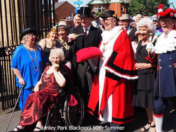 The Earl of Derby with the key to Stanley Park Blackpool