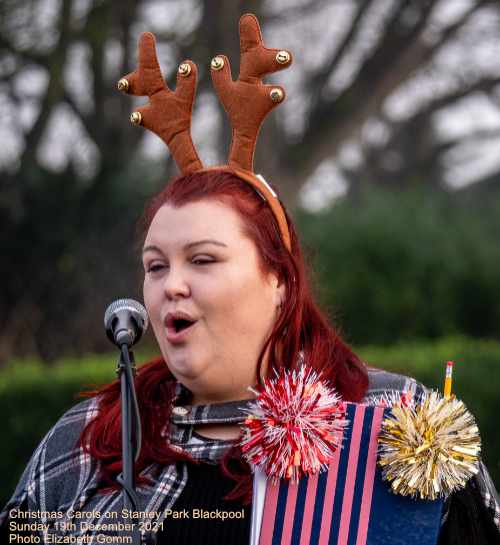 Christmas Carols on Stanley Park Blackpool 16th December 2021,  photos by Elizabeth Gomm