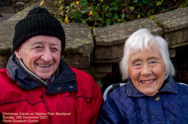 Christmas Carols on Stanley Park Blackpool 16th December 2021,  photos by Elizabeth Gomm