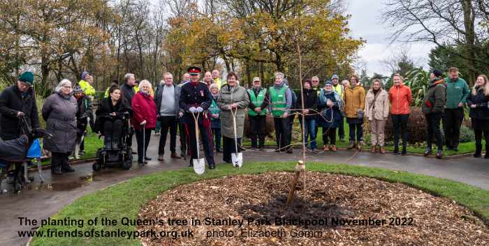 Stanley Park Blackpool planting of the Queen's Tree 24th November 2022