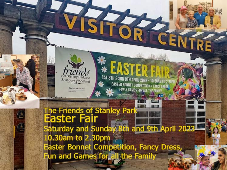 Easter Fair in Stanley Park Visitor Centre Blackpool Saut and Sunday 8th and 9th April 2023