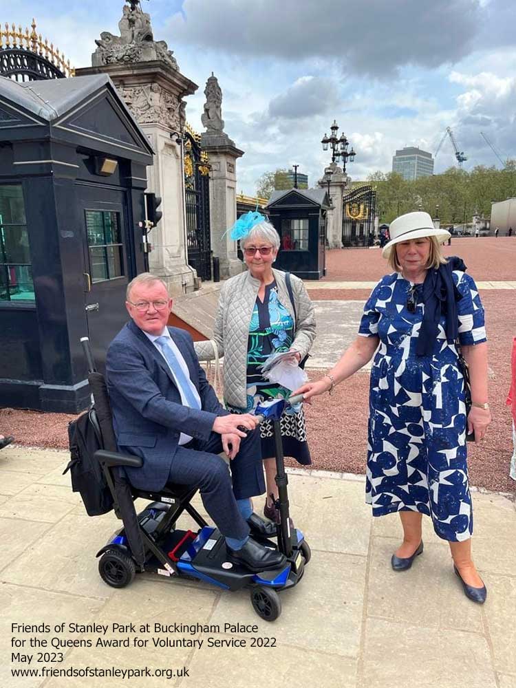 Friends of Stanley Park Blackpool at Buckingham Palace for the Queens Award for Voluntary Service 2022 Garden Party