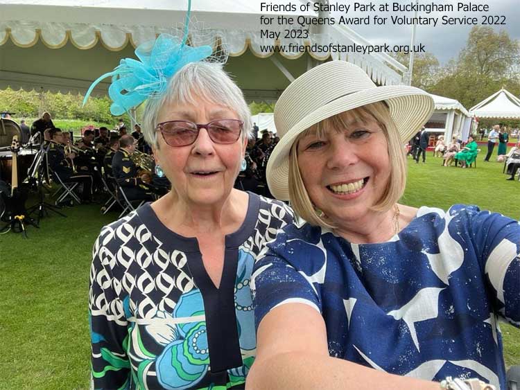 Friends of Stanley Park Blackpool at Buckingham Palace for the Queens Award for Voluntary Service 2022 Garden Party