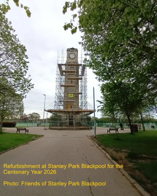 Clock Tower refurbishment Stanley Park Blackpool May 2026
